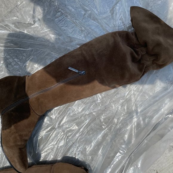 Calvin Klein Suede Knee-High/ Over-Knee Boots - Picture 5 of 5